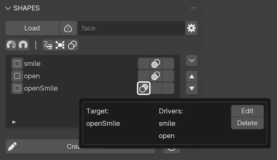 The Combo Info panel.