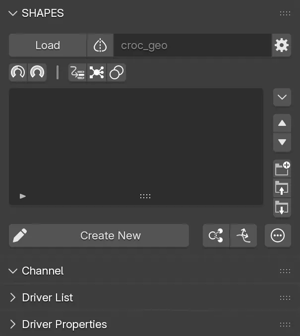 An object loaded in SHAPES without shape keys.