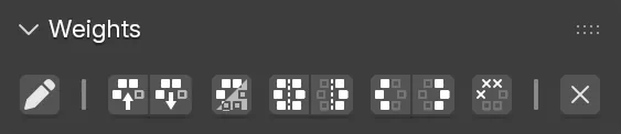 The Weights panel.